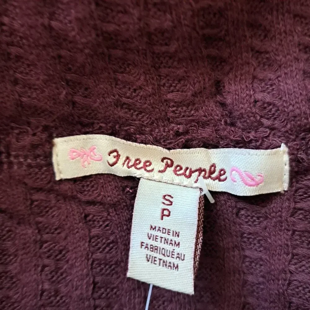 Free People Split Back Oversized Cowl Neck Thermal Top